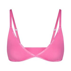 COTTON LOGO MINI TRIANGLE BRALETTE | SUGAR PINK